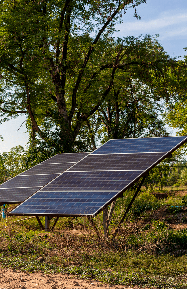 Panneaux solaires sur l'exploitation